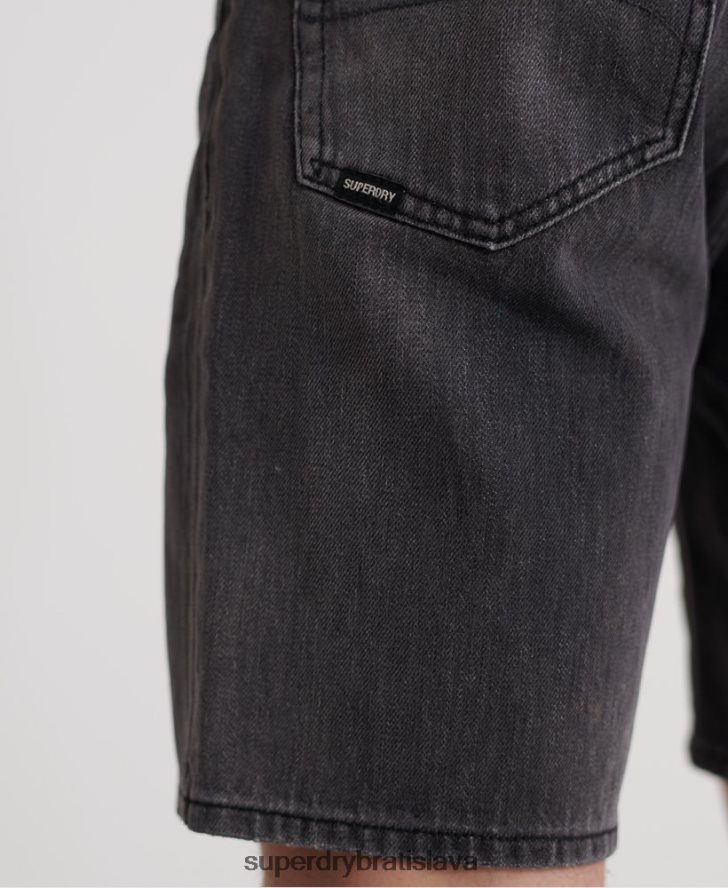 Superdry muži 05 conor zúžené šortky 6B4ZTR370 oblečenie čierna