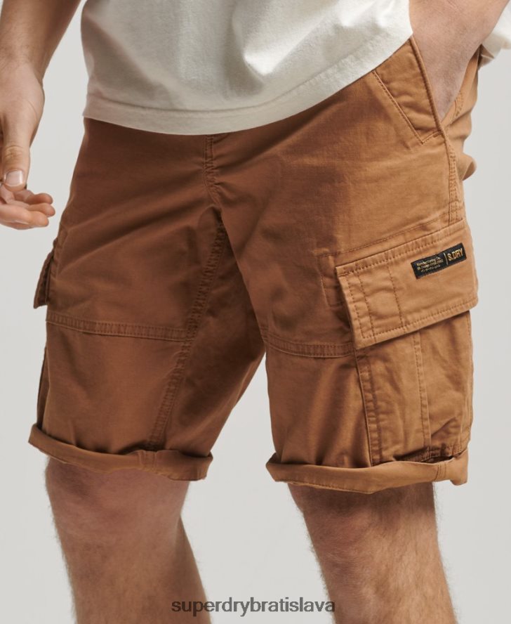 Superdry muži Cargo šortky s jadrom z organickej bavlny 6B4ZTR109 oblečenie hnedá