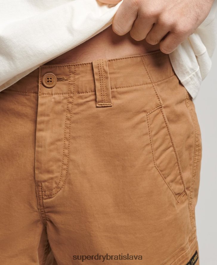 Superdry muži Cargo šortky s jadrom z organickej bavlny 6B4ZTR109 oblečenie hnedá