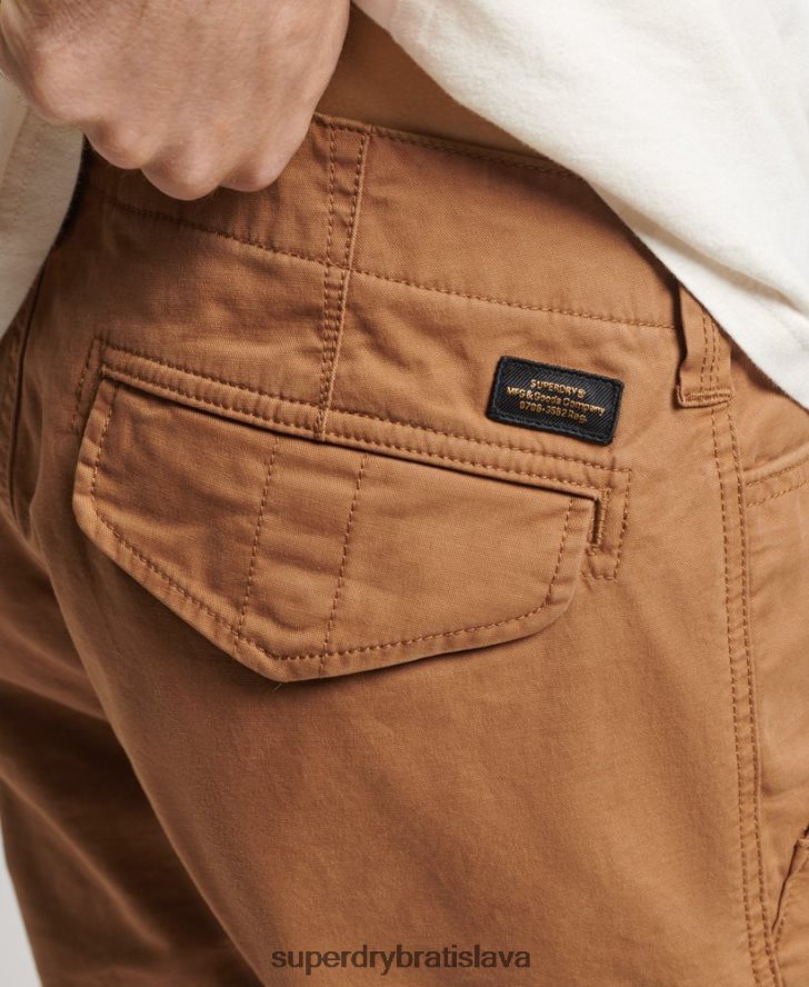 Superdry muži Cargo šortky s jadrom z organickej bavlny 6B4ZTR109 oblečenie hnedá