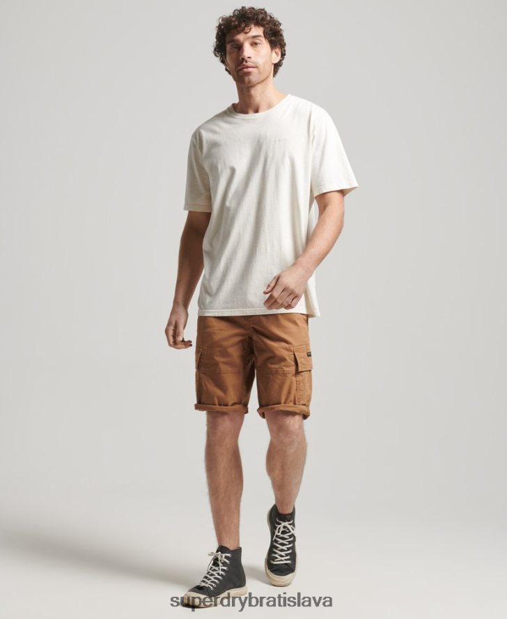 Superdry muži Cargo šortky s jadrom z organickej bavlny 6B4ZTR109 oblečenie hnedá