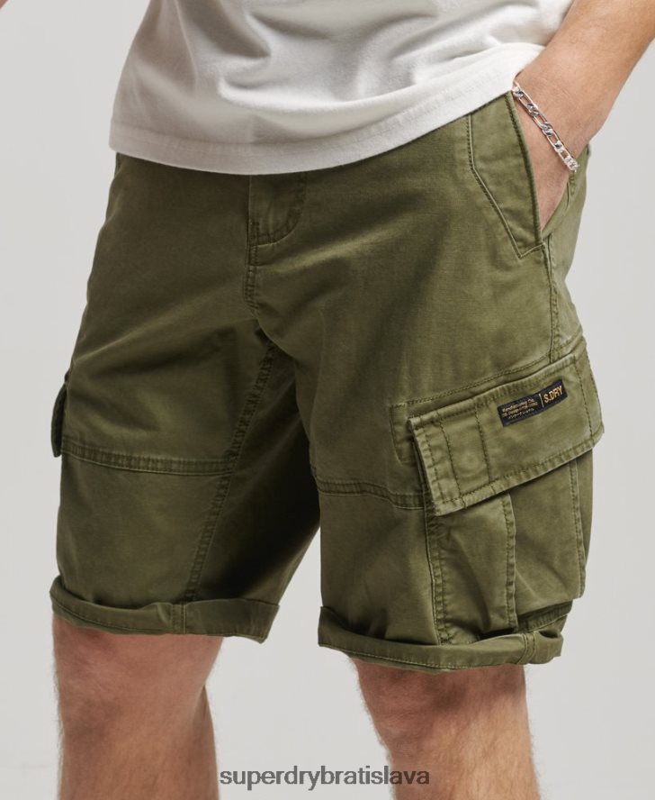 Superdry muži Cargo šortky s jadrom z organickej bavlny 6B4ZTR246 oblečenie kaki