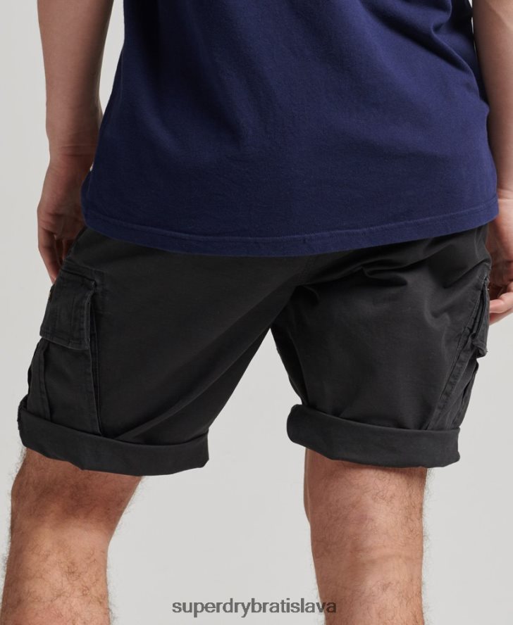 Superdry muži Cargo šortky s jadrom z organickej bavlny 6B4ZTR284 oblečenie čierna