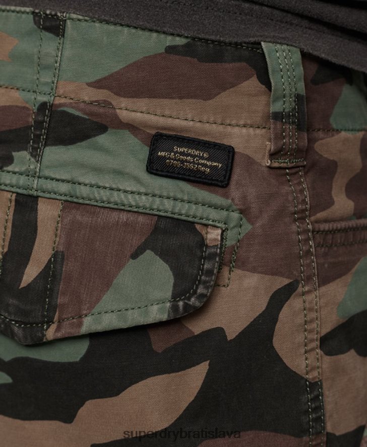 Superdry muži Cargo šortky s jadrom z organickej bavlny 6B4ZTR325 oblečenie zelená
