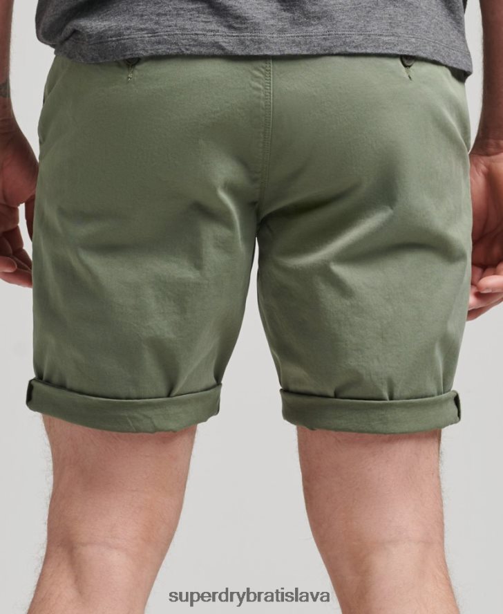 Superdry muži Chino šortky s jadrom z organickej bavlny 6B4ZTR314 oblečenie zelená