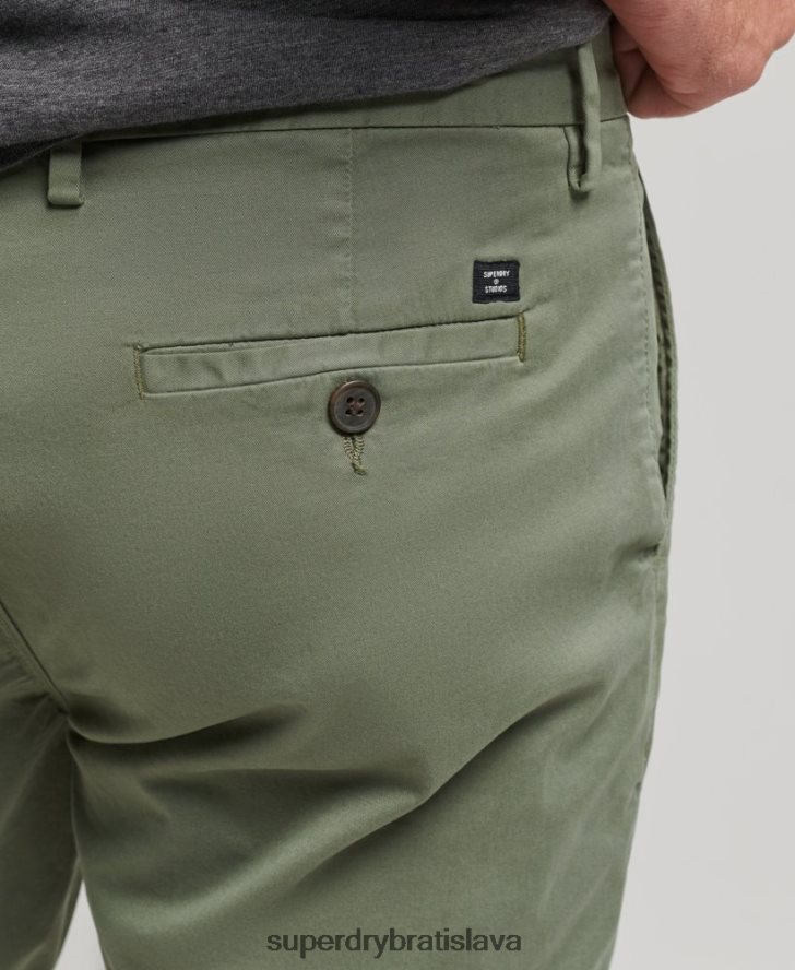 Superdry muži Chino šortky s jadrom z organickej bavlny 6B4ZTR314 oblečenie zelená