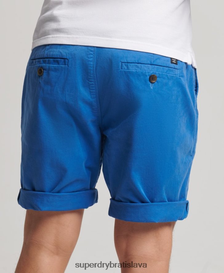 Superdry muži Chino šortky s jadrom z organickej bavlny 6B4ZTR336 oblečenie svetlo modrá