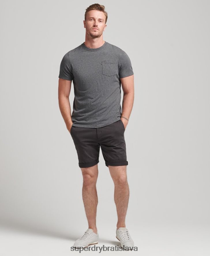 Superdry muži Chino šortky s jadrom z organickej bavlny 6B4ZTR348 oblečenie čierna