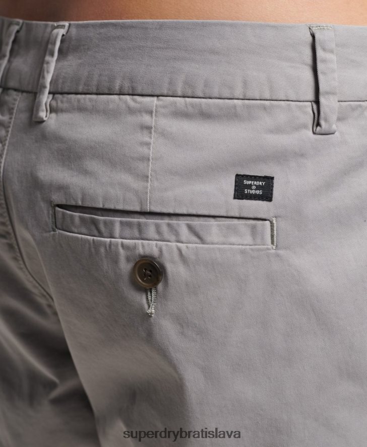 Superdry muži Chino šortky s jadrom z organickej bavlny 6B4ZTR349 oblečenie svetlo šedá