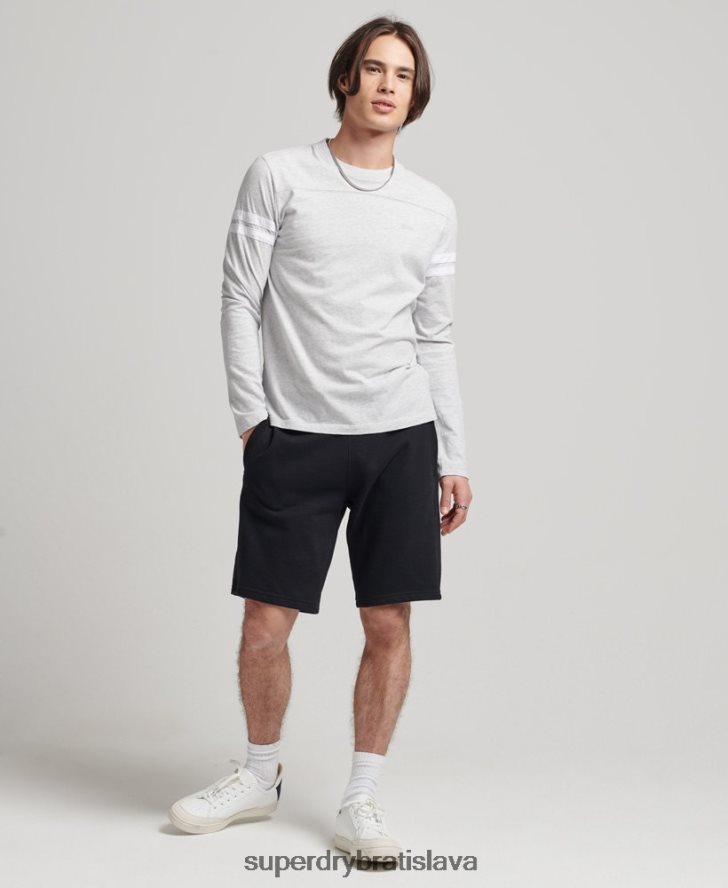 Superdry muži Džersejové šortky s vintage logom z organickej bavlny 6B4ZTR326 oblečenie čierna