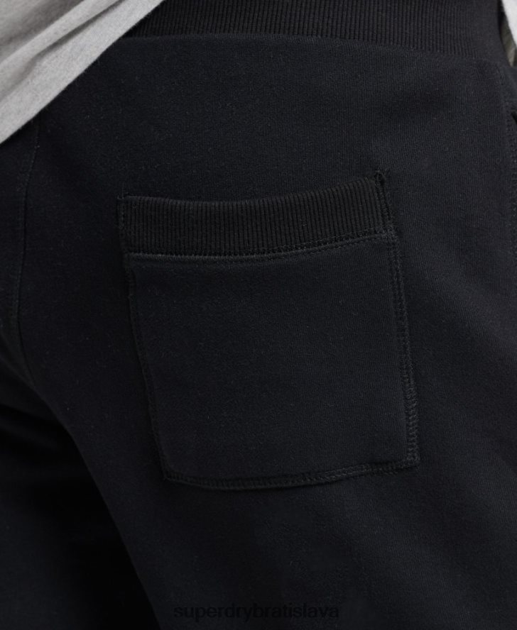 Superdry muži Džersejové šortky s vintage logom z organickej bavlny 6B4ZTR326 oblečenie čierna