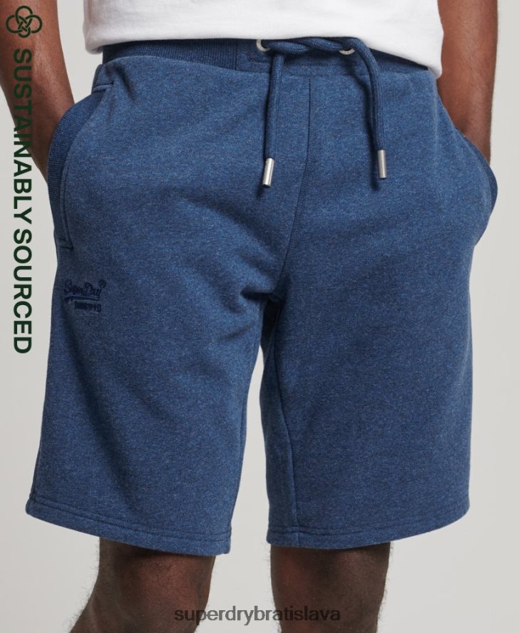 Superdry muži Džersejové šortky s vintage logom z organickej bavlny 6B4ZTR352 oblečenie Modrá