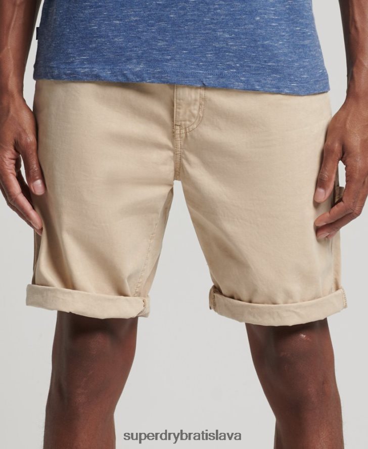 Superdry muži Vintage tesárske šortky z organickej bavlny 6B4ZTR331 oblečenie krém