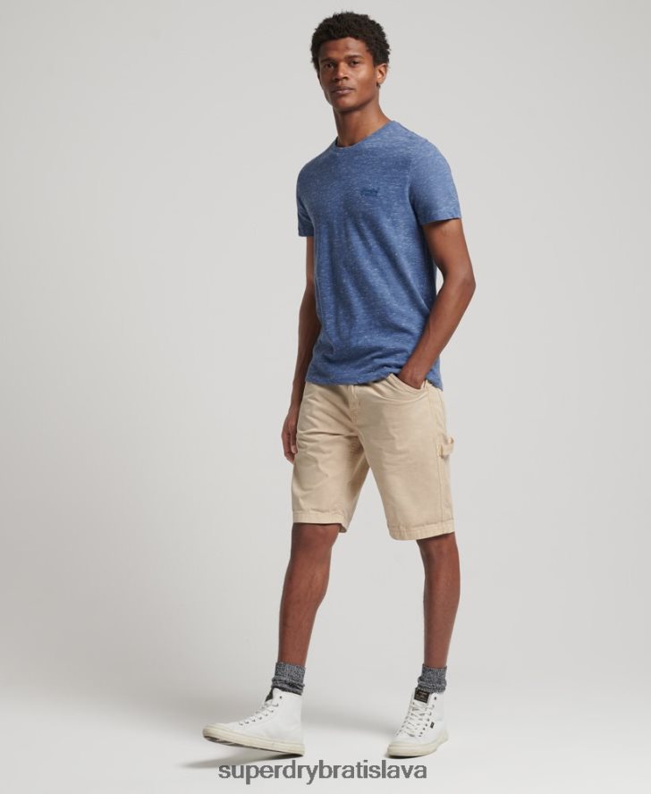 Superdry muži Vintage tesárske šortky z organickej bavlny 6B4ZTR331 oblečenie krém