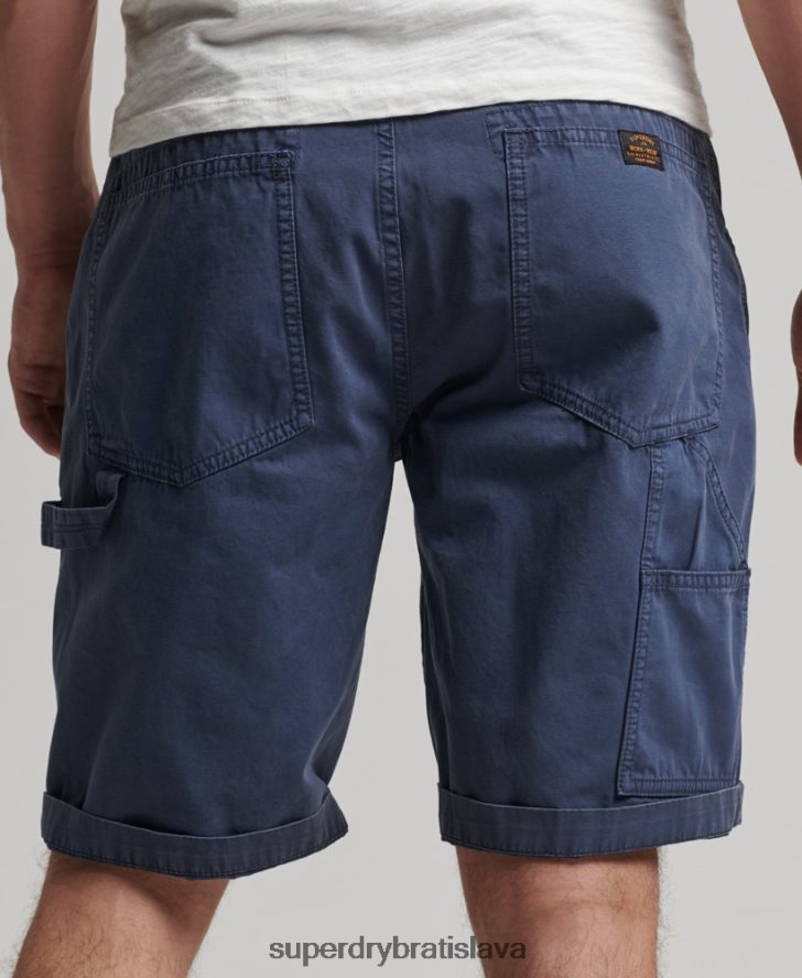 Superdry muži Vintage tesárske šortky z organickej bavlny 6B4ZTR358 oblečenie námorníctvo