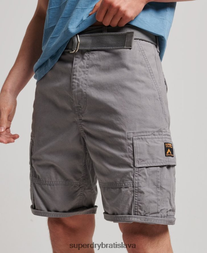 Superdry muži ťažké nákladné šortky z organickej bavlny 6B4ZTR256 oblečenie sivá