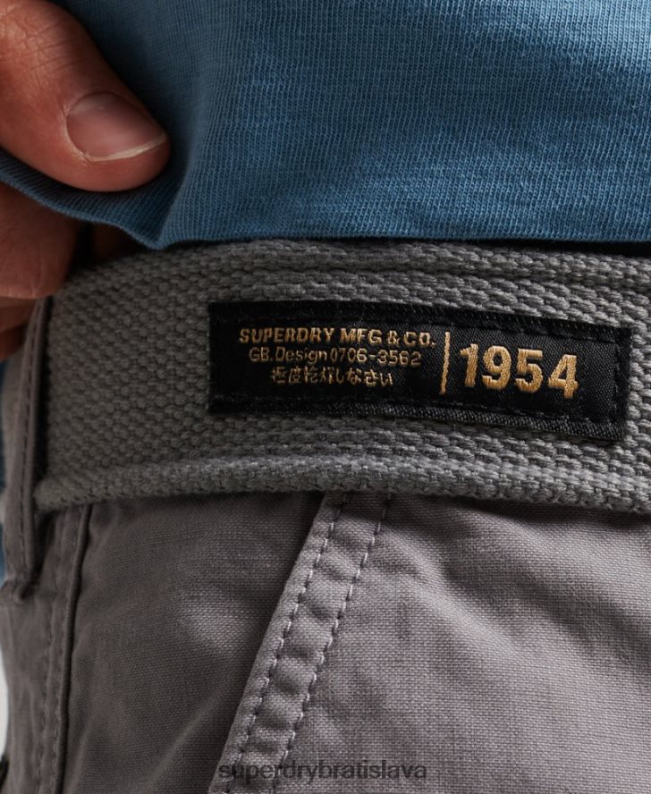 Superdry muži ťažké nákladné šortky z organickej bavlny 6B4ZTR256 oblečenie sivá