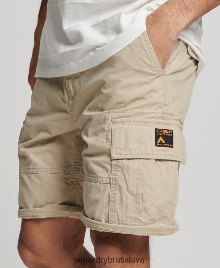 Superdry muži ťažké nákladné šortky z organickej bavlny 6B4ZTR269 oblečenie hnedá