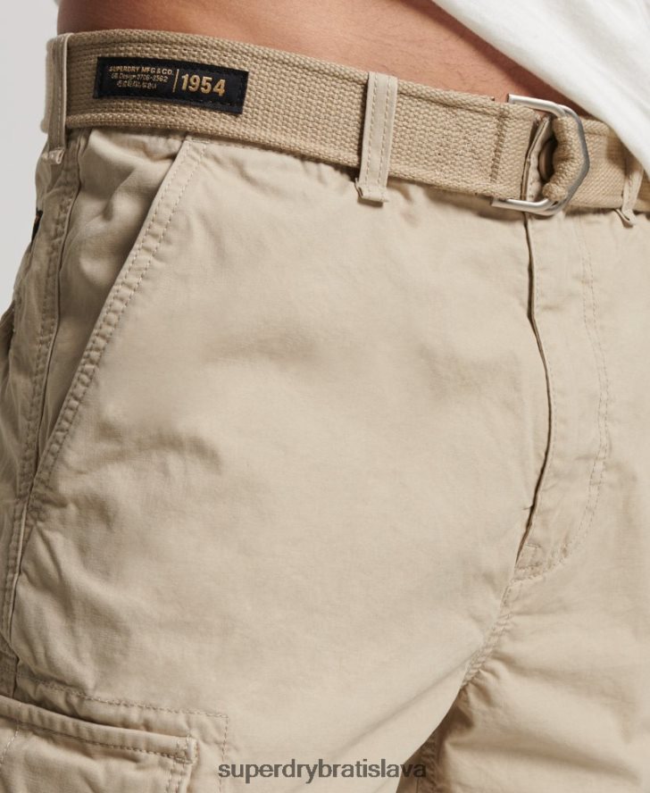 Superdry muži ťažké nákladné šortky z organickej bavlny 6B4ZTR269 oblečenie hnedá