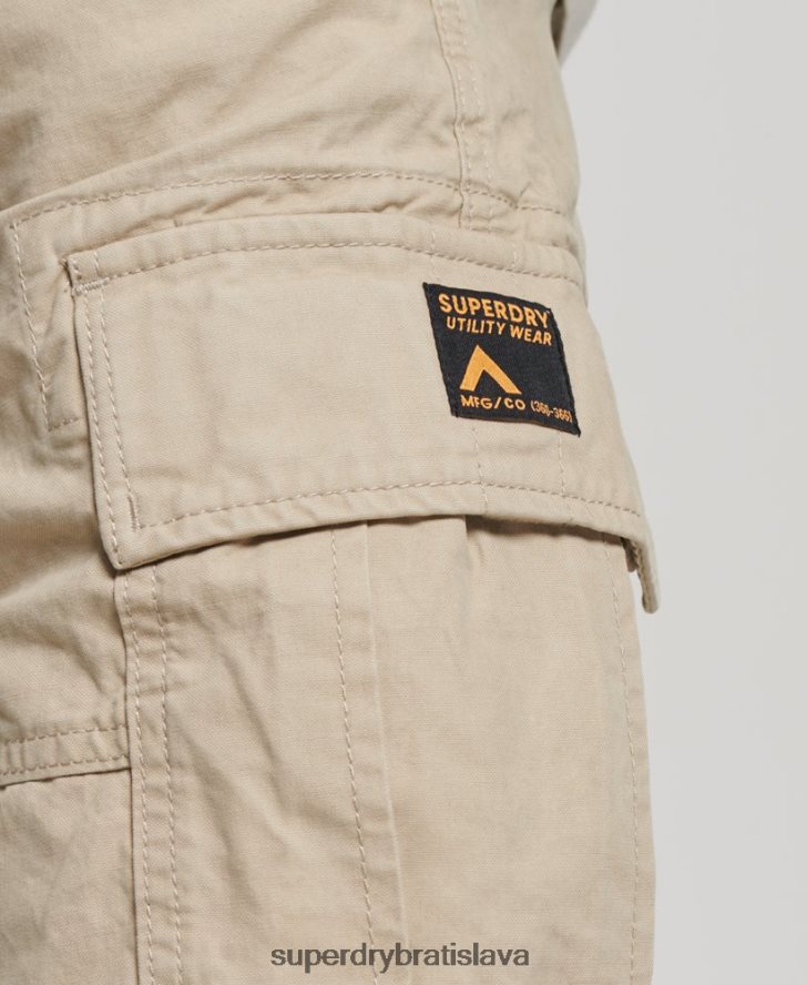 Superdry muži ťažké nákladné šortky z organickej bavlny 6B4ZTR269 oblečenie hnedá