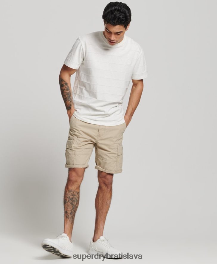 Superdry muži ťažké nákladné šortky z organickej bavlny 6B4ZTR269 oblečenie hnedá