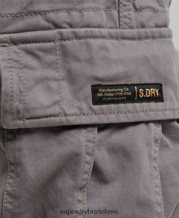 Superdry muži ťažké šortky s vintage jadrom z organickej bavlny 6B4ZTR335 oblečenie sivá