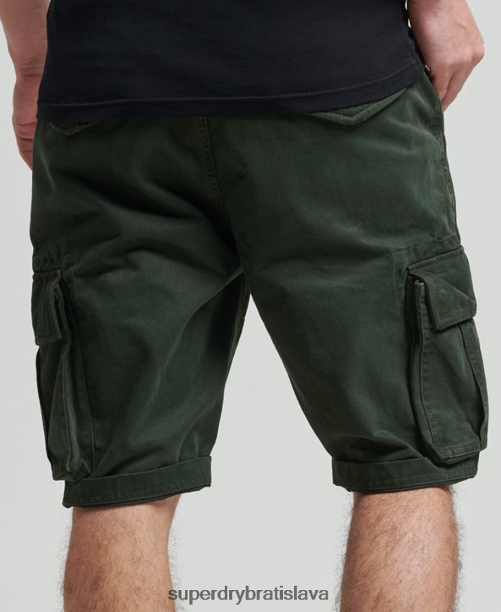 Superdry muži ťažké šortky s vintage jadrom z organickej bavlny 6B4ZTR342 oblečenie zelená