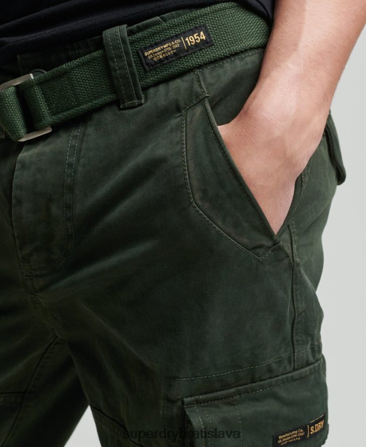 Superdry muži ťažké šortky s vintage jadrom z organickej bavlny 6B4ZTR342 oblečenie zelená