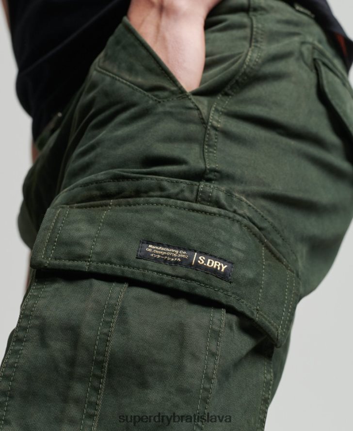 Superdry muži ťažké šortky s vintage jadrom z organickej bavlny 6B4ZTR342 oblečenie zelená