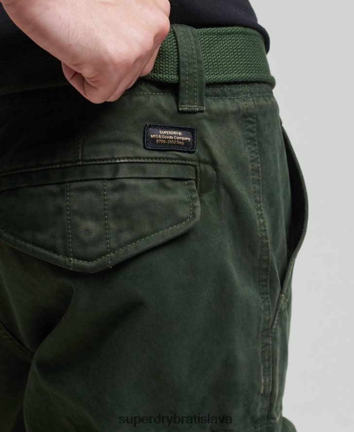 Superdry muži ťažké šortky s vintage jadrom z organickej bavlny 6B4ZTR342 oblečenie zelená