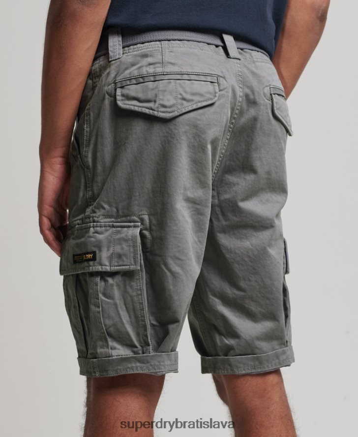 Superdry muži ťažké šortky s vintage jadrom z organickej bavlny 6B4ZTR343 oblečenie sivá