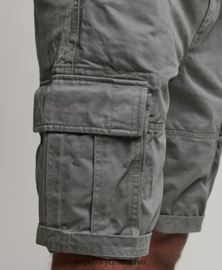 Superdry muži ťažké šortky s vintage jadrom z organickej bavlny 6B4ZTR343 oblečenie sivá