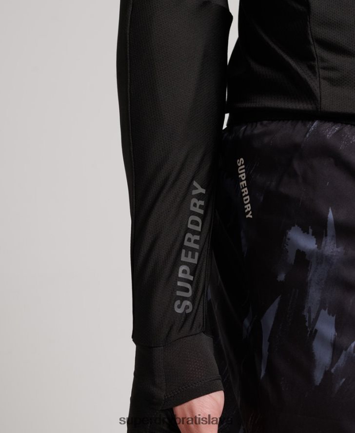 Superdry muži beh závodné šortky 6B4ZTR5358 oblečenie tmavošedý