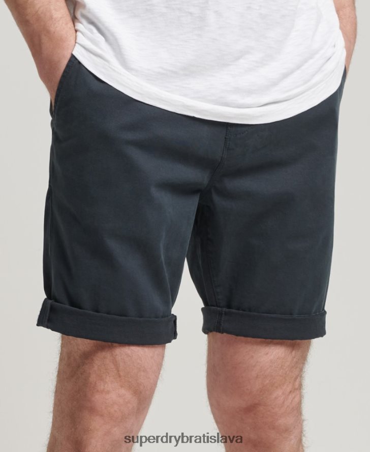 Superdry muži chino šortky studios z organickej bavlny 6B4ZTR346 oblečenie námorníctvo