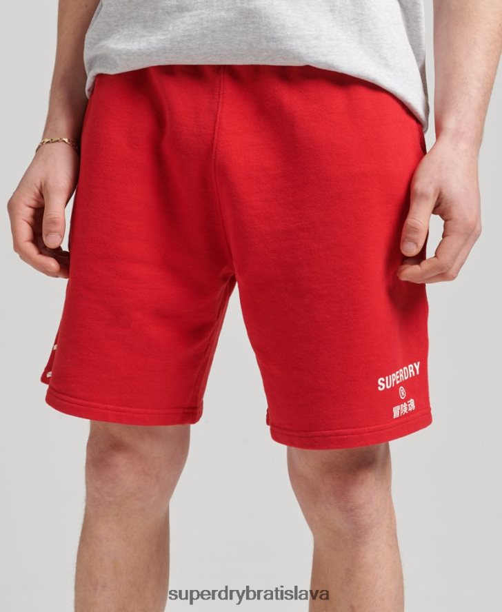Superdry muži code core športové šortky 6B4ZTR338 oblečenie červená