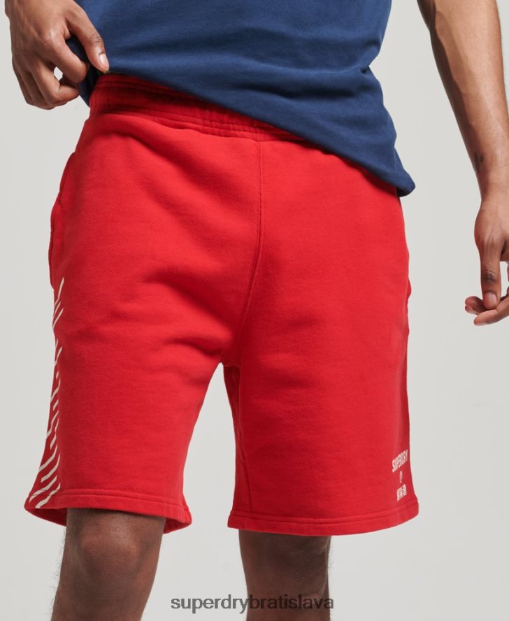 Superdry muži code core športové šortky 6B4ZTR367 oblečenie červená