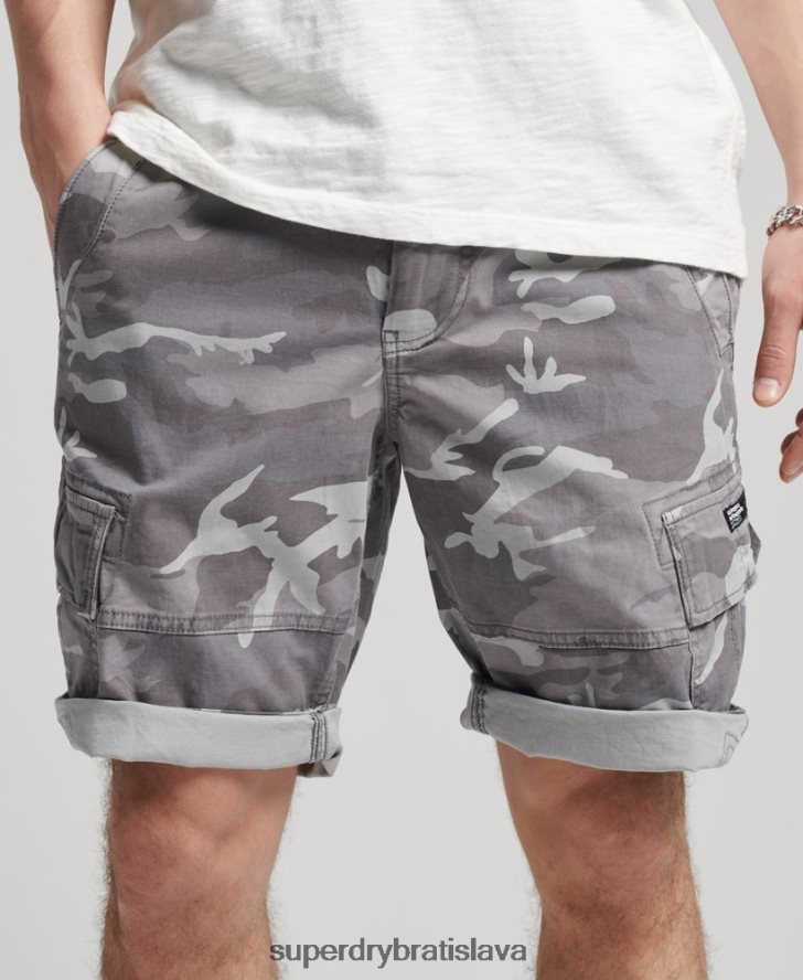 Superdry muži core cargo šortky 6B4ZTR334 oblečenie svetlo šedá