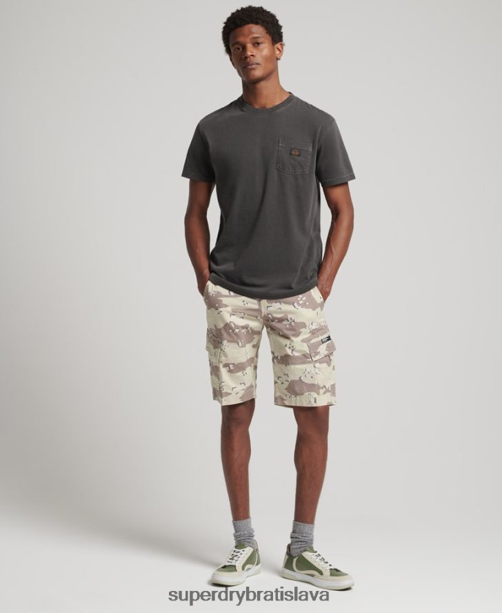Superdry muži core cargo šortky 6B4ZTR353 oblečenie kaki