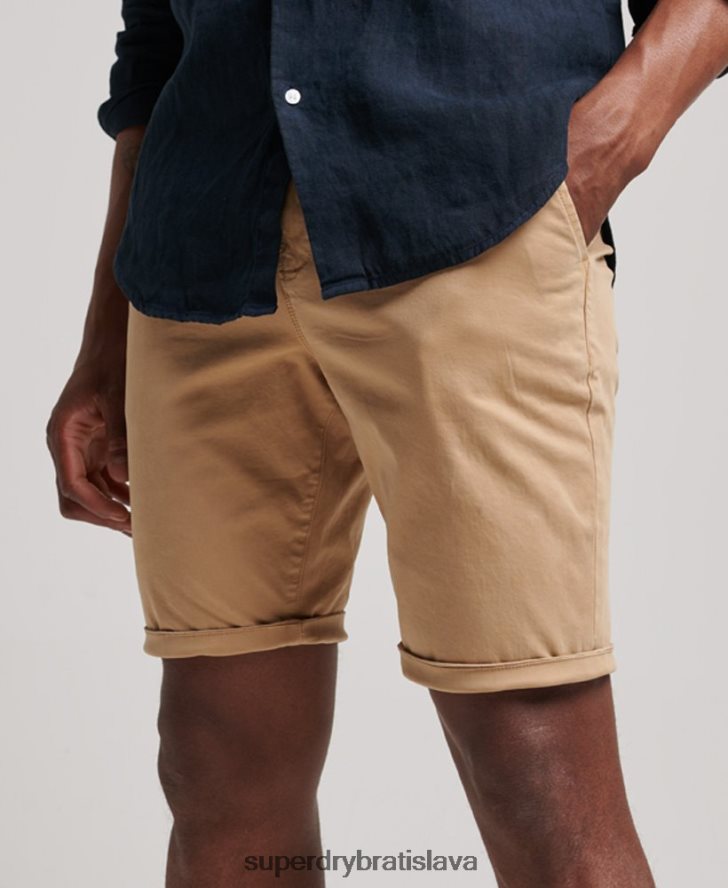 Superdry muži core chino šortky 6B4ZTR245 oblečenie béžová