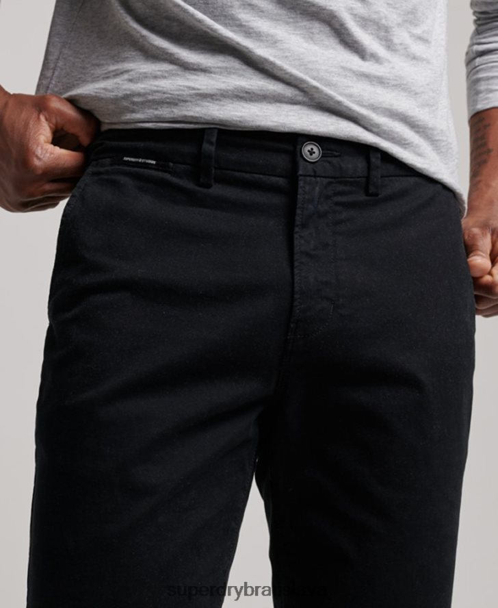 Superdry muži core chino šortky 6B4ZTR255 oblečenie čierna