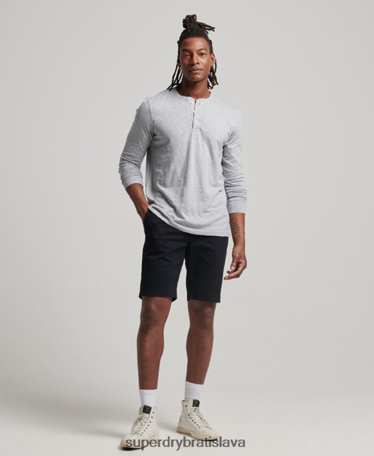 Superdry muži core chino šortky 6B4ZTR255 oblečenie čierna