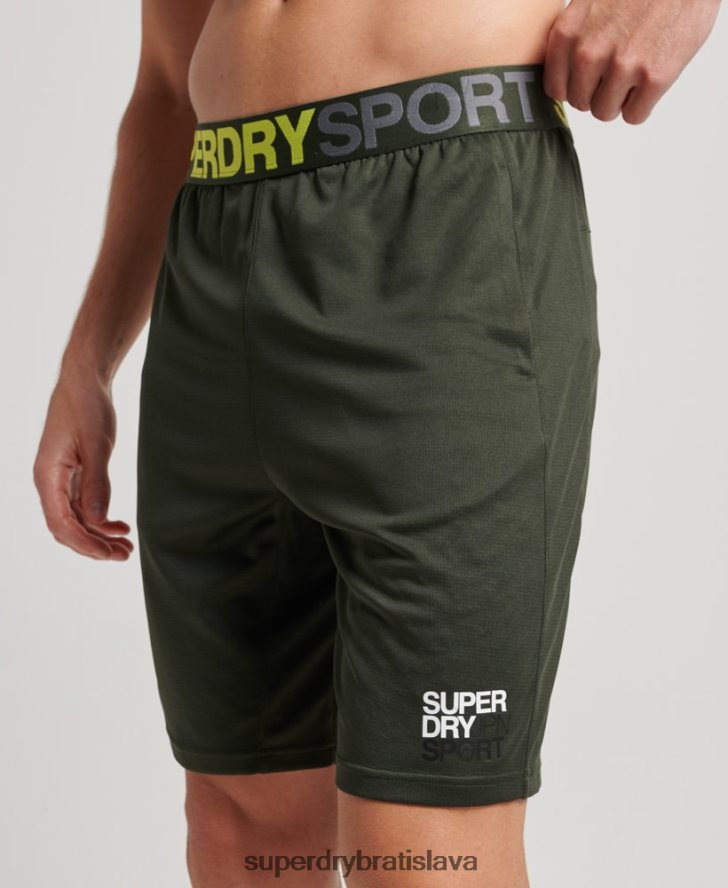 Superdry muži core uvoľnené šortky 6B4ZTR1404 oblečenie zelená