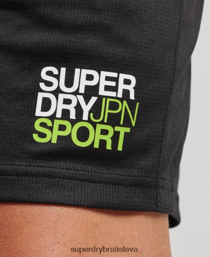Superdry muži core uvoľnené šortky 6B4ZTR1411 oblečenie čierna
