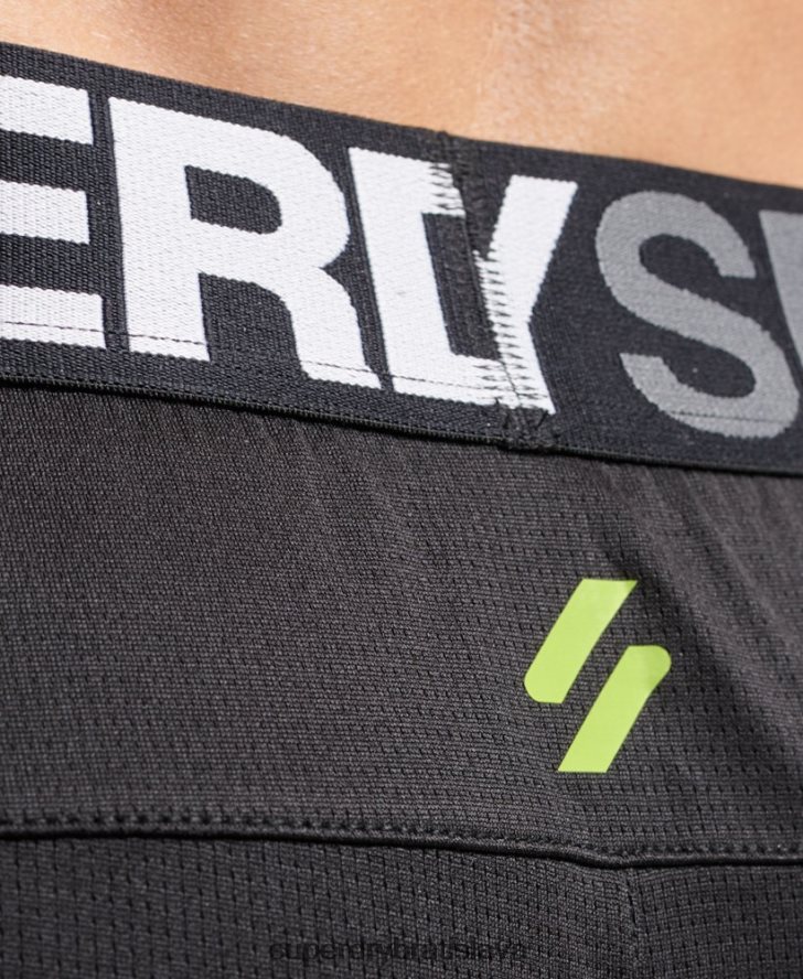 Superdry muži core uvoľnené šortky 6B4ZTR1411 oblečenie čierna
