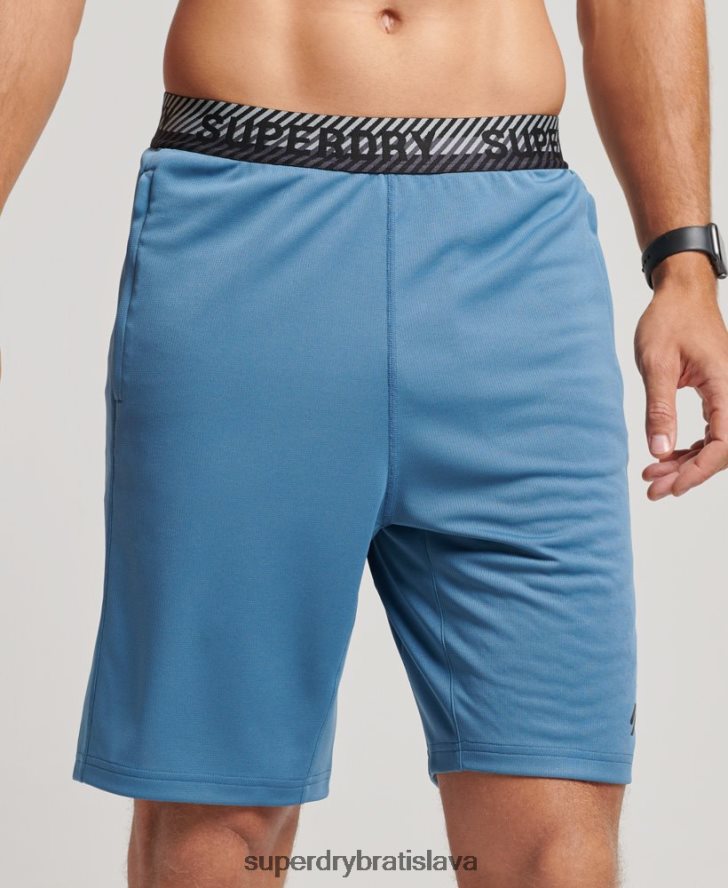 Superdry muži core uvoľnené šortky 6B4ZTR298 oblečenie Modrá