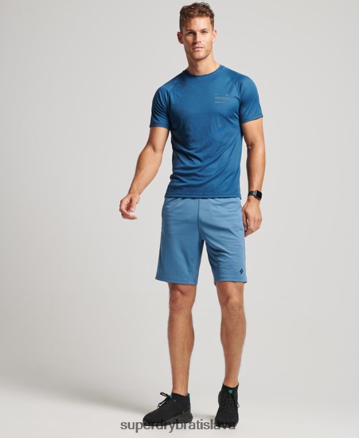 Superdry muži core uvoľnené šortky 6B4ZTR298 oblečenie Modrá