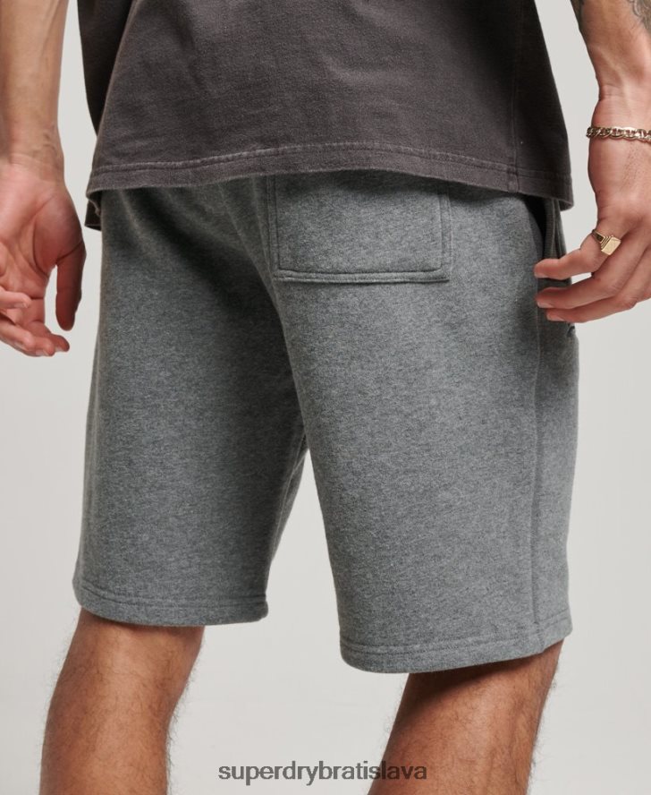 Superdry muži džersejové šortky s vyšívaným vintage logom 6B4ZTR261 oblečenie sivá