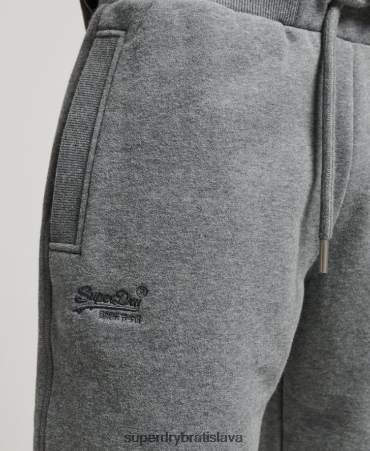 Superdry muži džersejové šortky s vyšívaným vintage logom 6B4ZTR261 oblečenie sivá