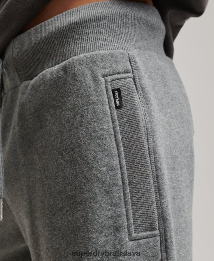 Superdry muži džersejové šortky s vyšívaným vintage logom 6B4ZTR261 oblečenie sivá