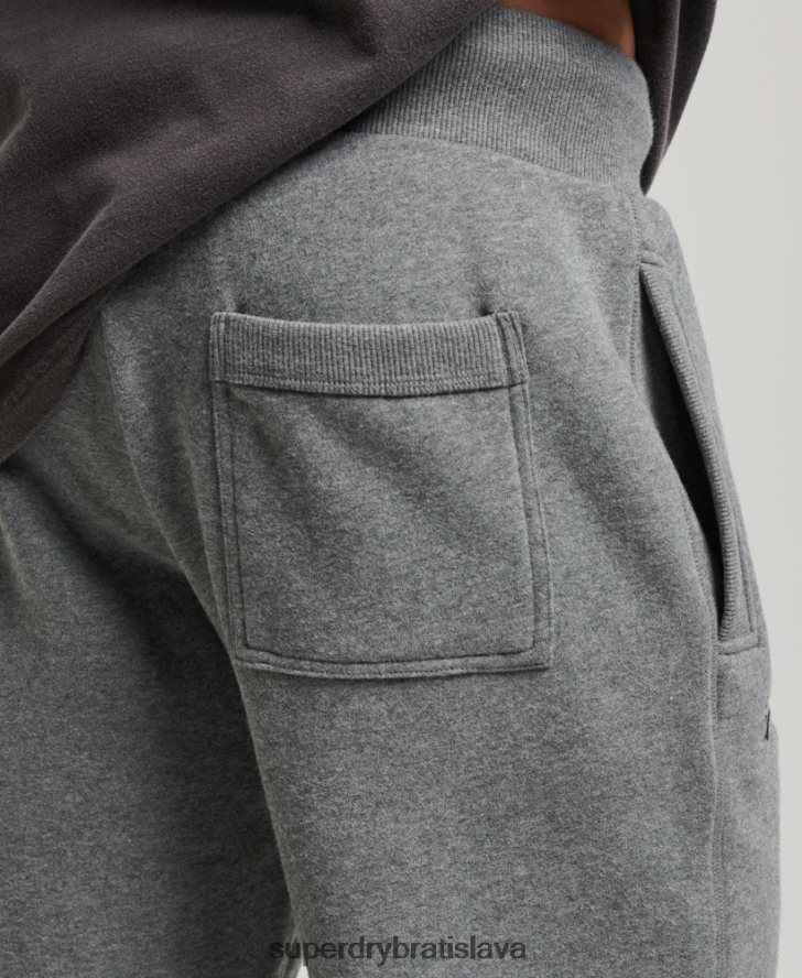 Superdry muži džersejové šortky s vyšívaným vintage logom 6B4ZTR261 oblečenie sivá